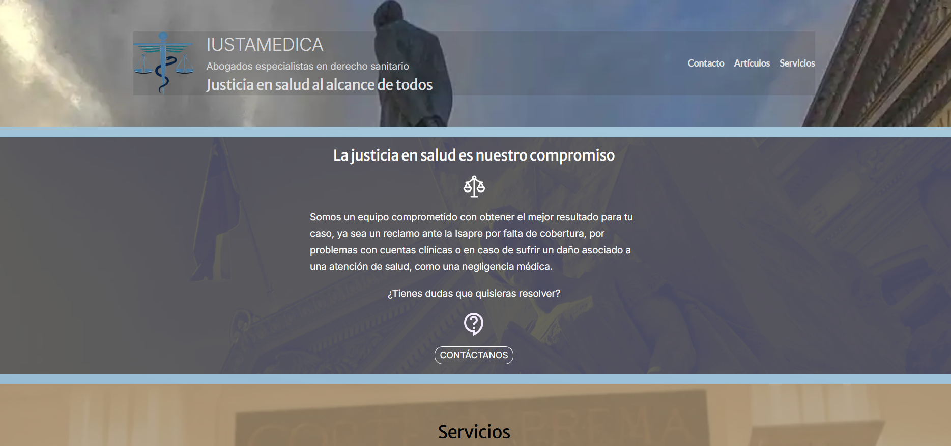 Sitio web de Iustamédica